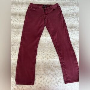 Kensie Burgundy stretchy skinny jeans
